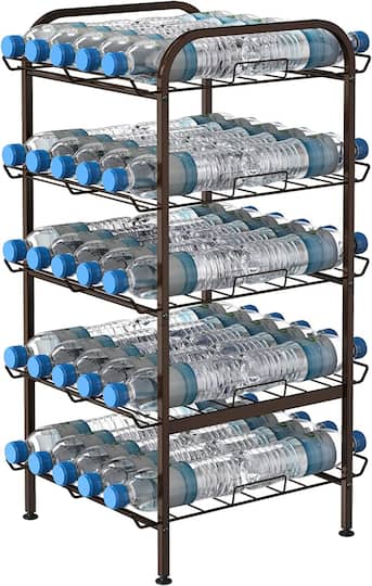NEX™ 31" Black Freestanding 5-Tier Water Bottle Organizer
